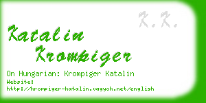 katalin krompiger business card